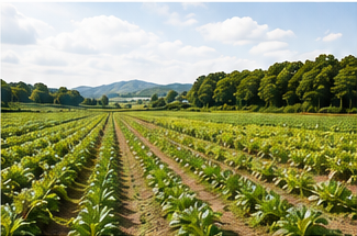 野菜が育つ畑